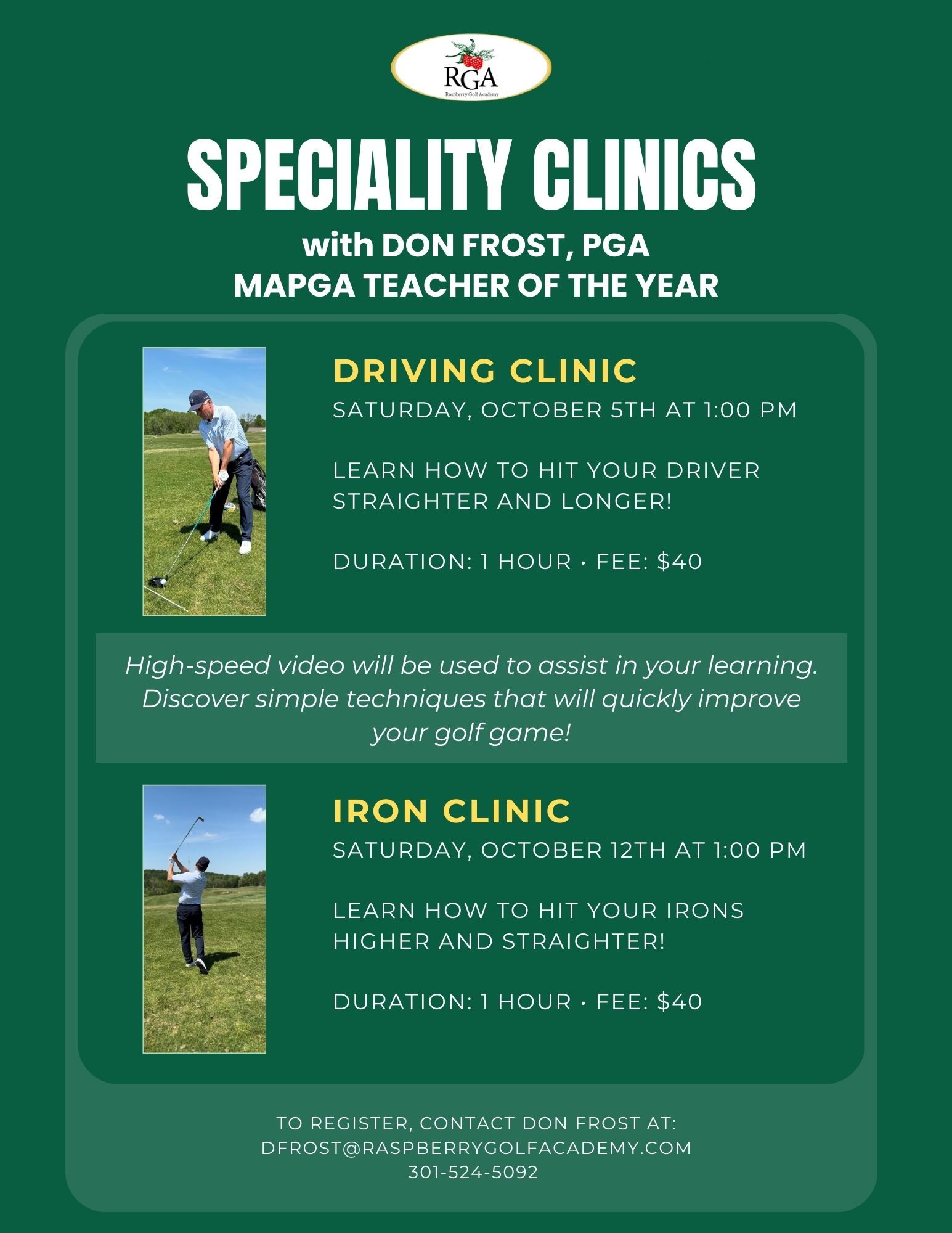 RF Don Frost fall clinics